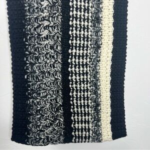 Dillard’s knit scarf, black and white design
